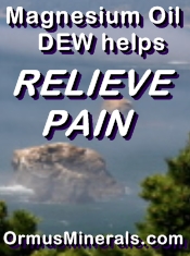 Ormus Minerals Magnesium Oil DEW helps relieve pain 2